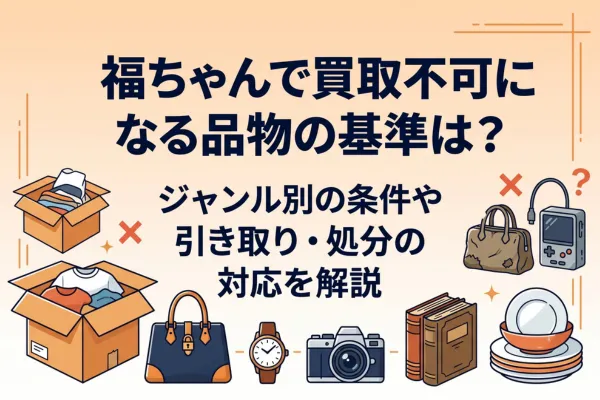 福ちゃんで買取不可になる品物の基準は？ジャンル別の条件や引き取り・処分の対応を解説